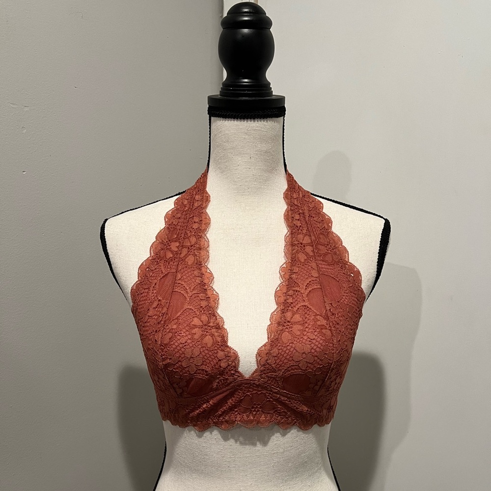 Free People Lace Halter Bralette EUC